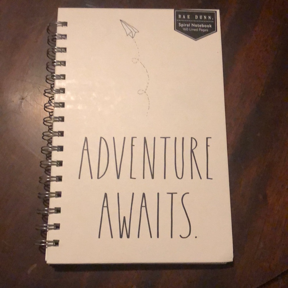 Rae Dunn White “Adventure Awaits” Notebook